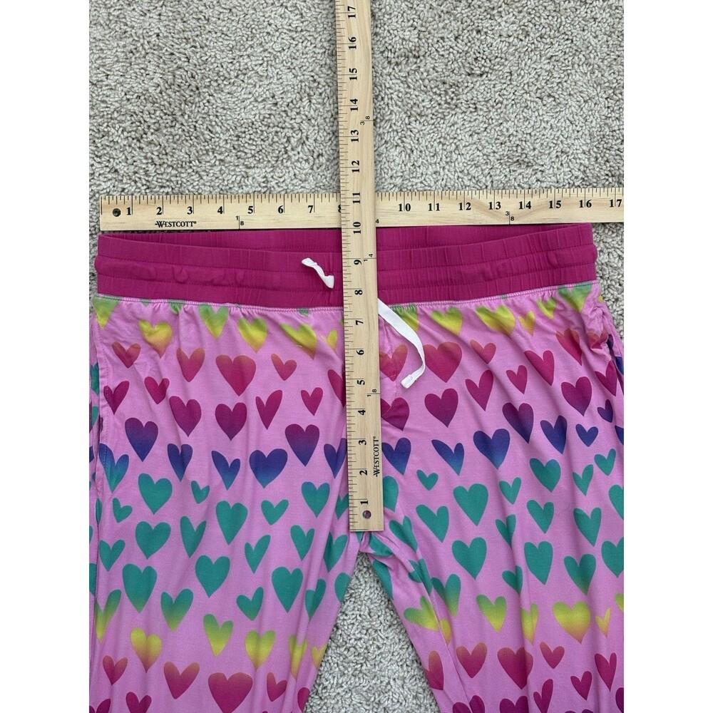 Little Sleepies Pink Ombré Hearts PJ Joggers Women’s M Cozycore Lounge Luxe - Picture 5 of 6